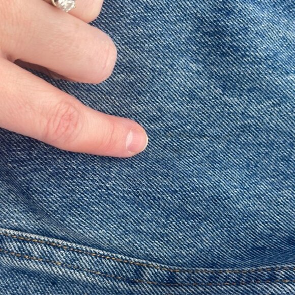 VTG 90s Gibson Guitar Men's Large Embroidered Blue Trucker Denim Jacket USA - Picture 13 of 16